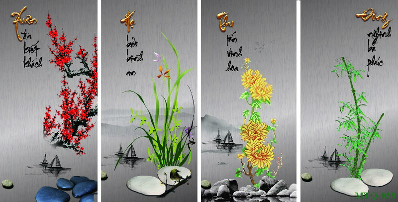 Tranh tứ quý MTQ-028